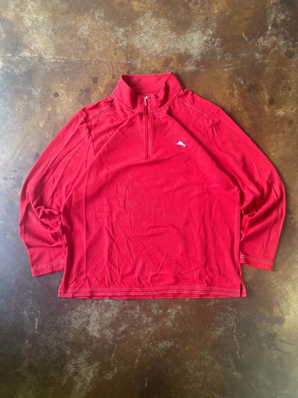 Tommy Bahama IslandZone Supima Cotton 1/4 Zip Pullover Red